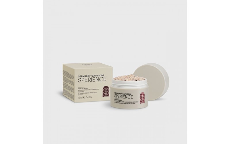 Сияющее отшелушивающее масло-баттер с баобабом, какао и ши