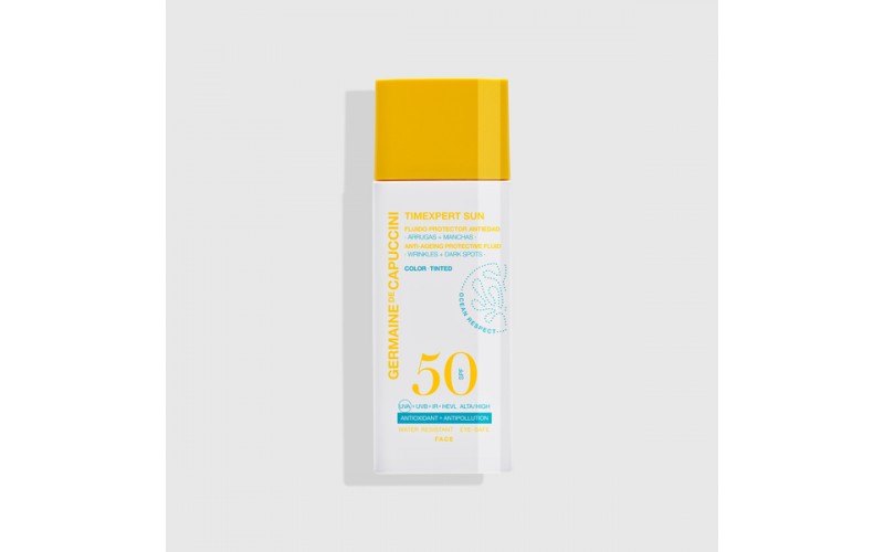 Эмульсия солнцезащитная антивозрастная для лица SPF50 Timexpert Sun (с тоном)
